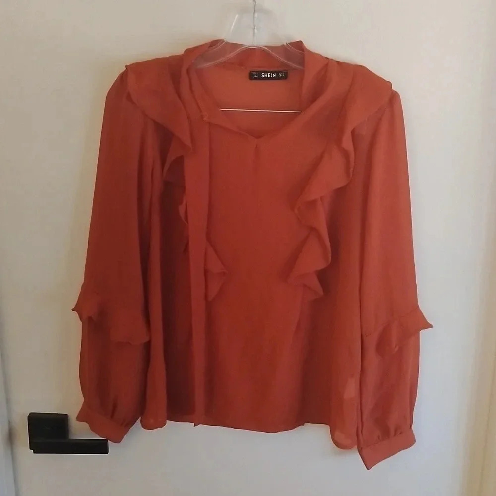 SheIn women's sheer blouse